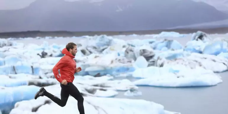 Icefjord Midnight Marathon slide