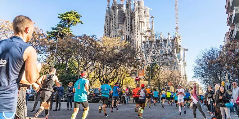 Barcelona Marathon slide