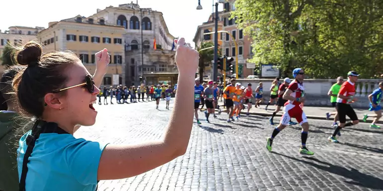 Rome Marathon slide